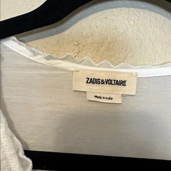 Zadig & Voltaire Roll Cotton White Lace Mini Dress with Pockets Size Small - Picture 7 of 12